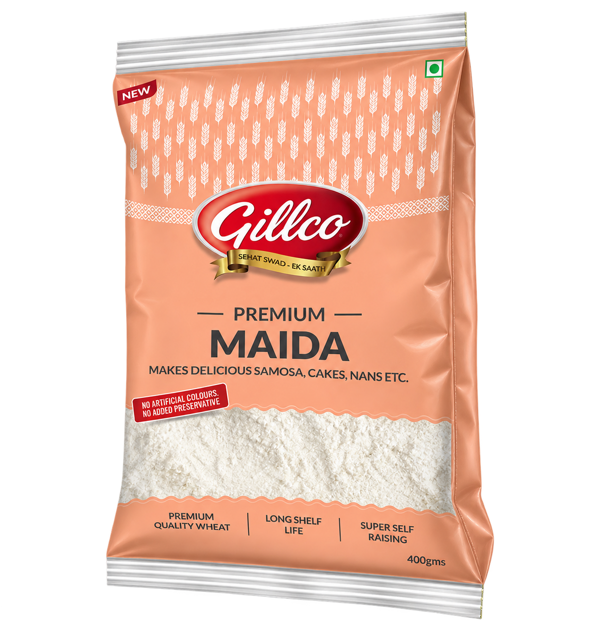 Gillco Premium Maida 400g | Fine Refined Wheat Flour | Super Self Raising | No Artificial Colours or Added Preservatives | Ideal for Samosa, Cakes & Naan