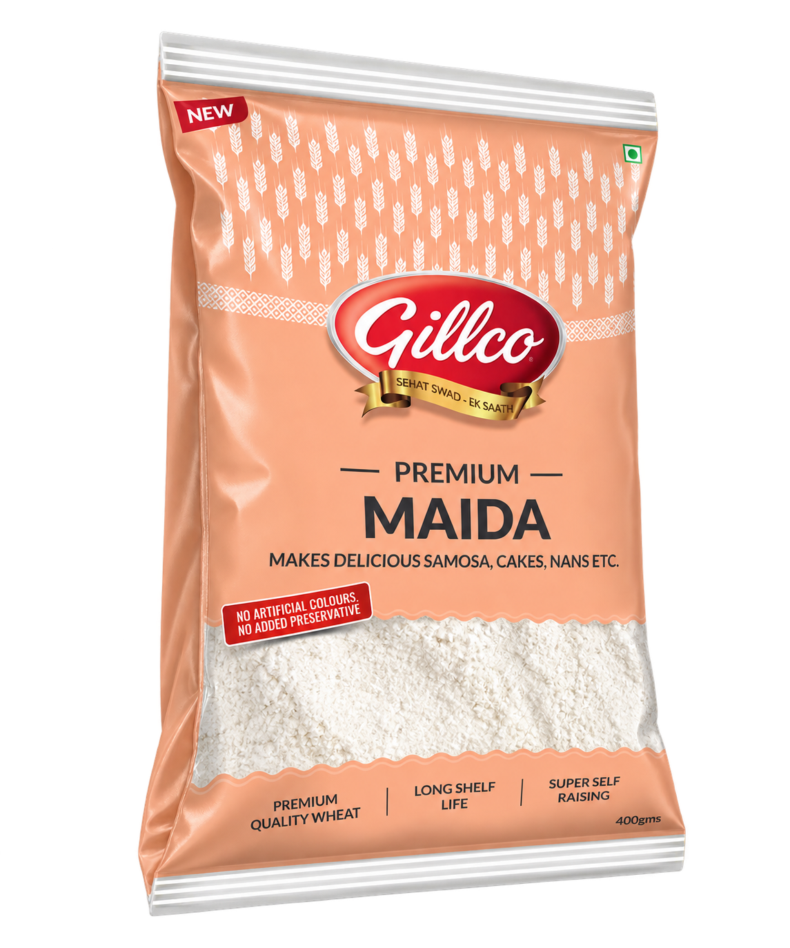 Gillco Premium Maida 400g | Fine Refined Wheat Flour | Super Self Raising | No Artificial Colours or Added Preservatives | Ideal for Samosa, Cakes & Naan
