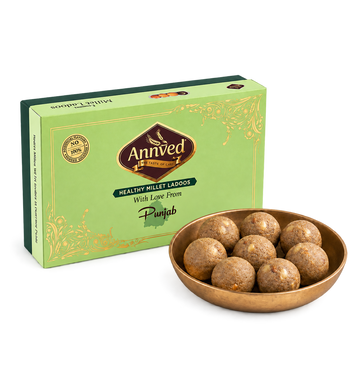 Annved Millet Quinoa Ladoos, 8 Pieces and Made with Desi Ghee,  Honey and Jaggery, Cashews and Flax Seeds
