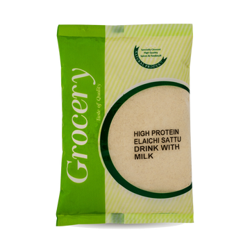 Gillco Grocery High Protein Elaichi Sattu – Traditional Cardamom-Flavoured Drink Mix with Milk, 200g Pack